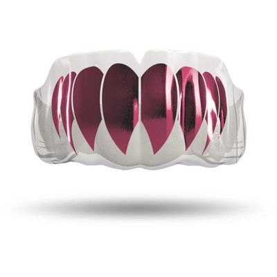 Impact Custom Professional All Sports Mouthguard Chrome Series (Clear) Fuchsia Fang - Jiu Jitsu/Football/Lacrosse & More