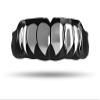 Impact Custom Professional MMA/Boxing/Muaythai Mouthguard Chrome Series (Black) Silver Fang- Boxing MMA view 1