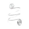 OWUKS Fashion Upper Arm Bracelet Cuff Bangle Coil Bracelet Simple Swirl Leaf Armband Jewelry-Silver Swirl view 1