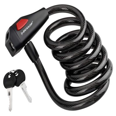 Dunlop 871125207557 Spiral Cable Lock with 2 Keys, Black