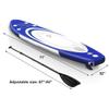GOFLAME 11' Inflatable Stand up Paddle Board Adjustable Paddle, Leash, Pump and Backpack,Surfboard SUP Board with Pump Repair Kit, 6 Inch Thick (Blue, 11') view 2