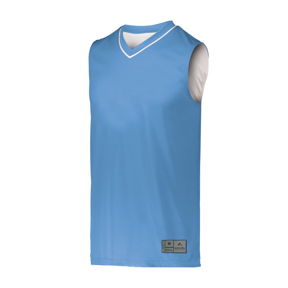 Augusta Sportswear Youth Reversible Two-Color Jersey, Columbia Blue/White, M