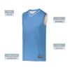 Augusta Sportswear Youth Reversible Two-Color Jersey, Columbia Blue/White, M view 3
