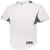 Holloway Youth Game7 Two-Button Baseball Jersey Xl White/Graphite view 2