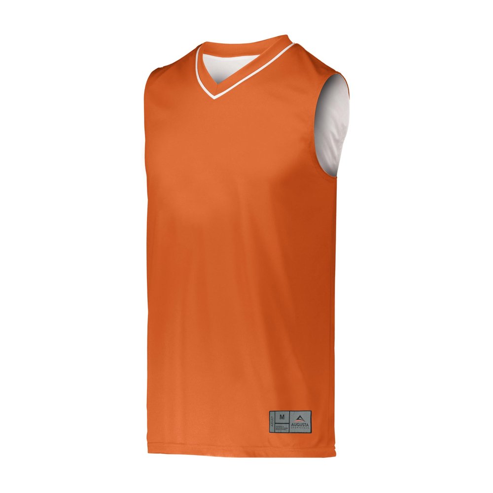 Augusta Sportswear Reversible Two-Color Jersey, Orange/White, 2XL