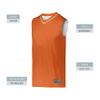 Augusta Sportswear Reversible Two-Color Jersey, Orange/White, 2XL view 3