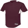 Holloway Youth Game7 Two-Button Baseball Jersey M Maroon/White view 1