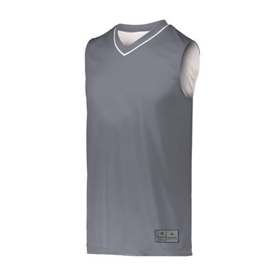 Augusta Sportswear Reversible Two-Color Jersey, Graphite/White, 2XL