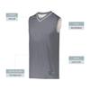Augusta Sportswear Reversible Two-Color Jersey, Graphite/White, 2XL view 3