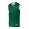 Augusta Sportswear Youth Reversible Two-Color Jersey, Dark Green/White, L view 1