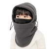 Kids Winter Windproof Cap,Children's Double Warm Balaclava Face Mask for Cold Weather,Neck Warmer,Adjustable Full Face Cover Hat for Boys Girls,Perfect for Skiing,Cycling(Grey+Black) view 2