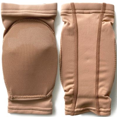DANCEYOU Dance Knee Pads Hard Sponge Volleyball Knee Brace for Big Kid Teen Adults Football Pole Dancer Workout Knee Protector, Tan, M