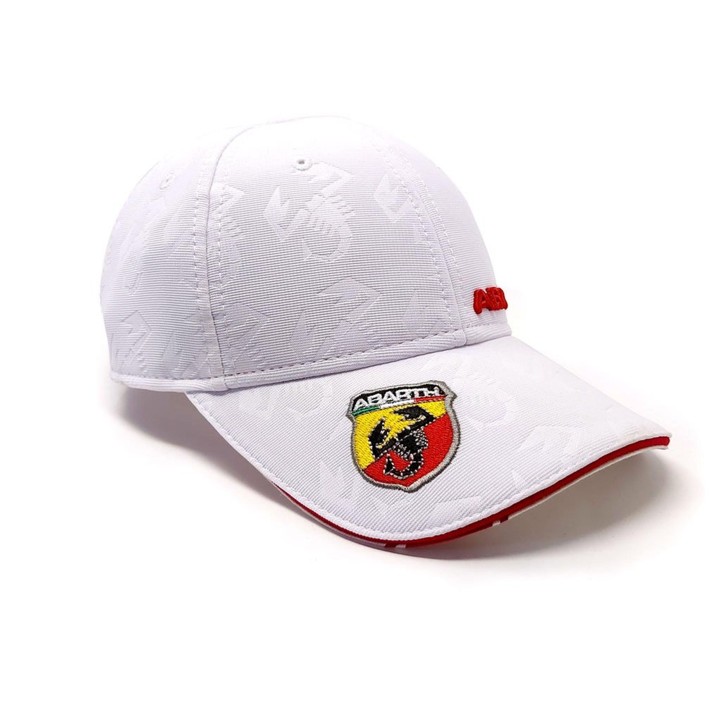 Abarth 21732 White Cap Curved Visor