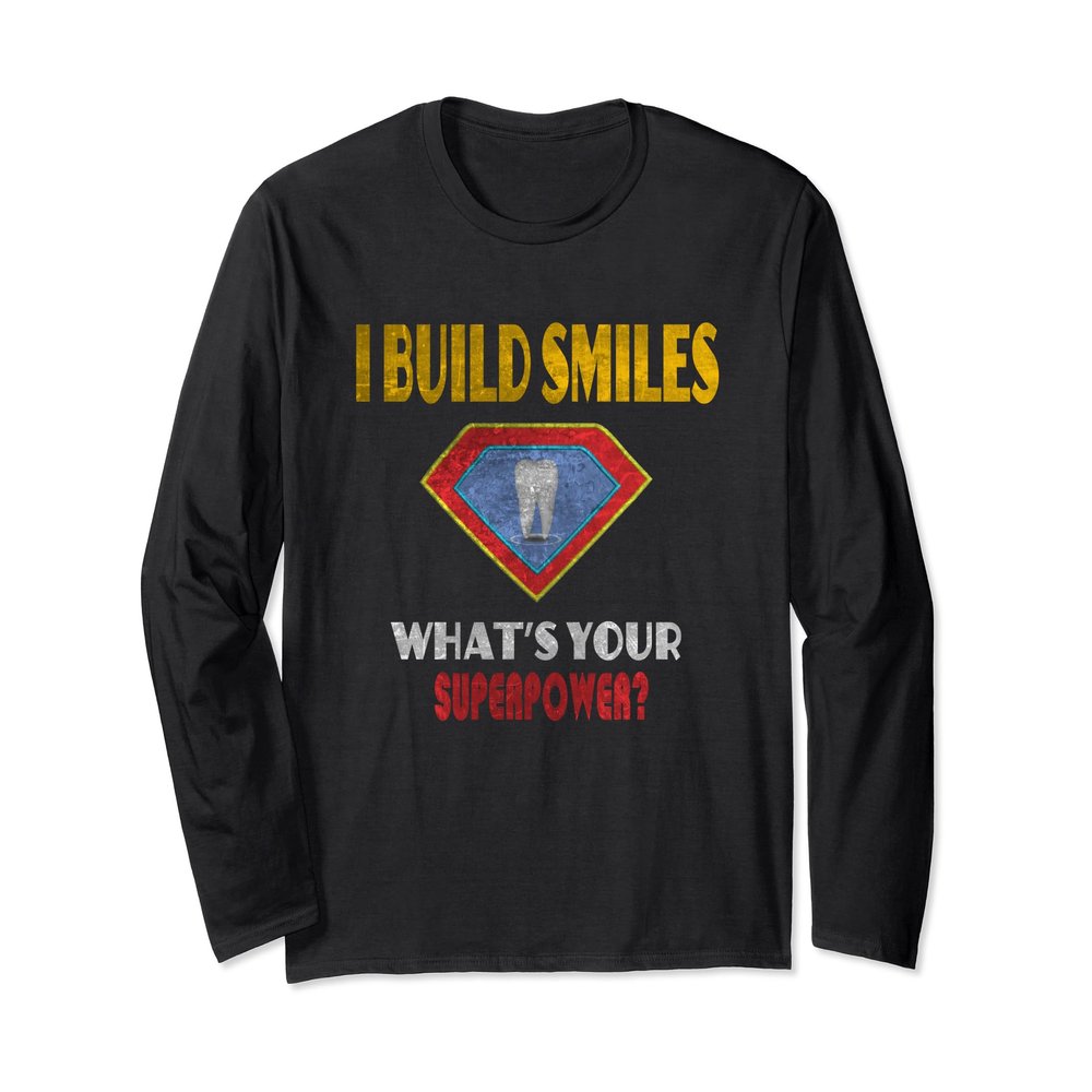 Dentist Superpower Vintage Dentist Long Sleeve Shirt