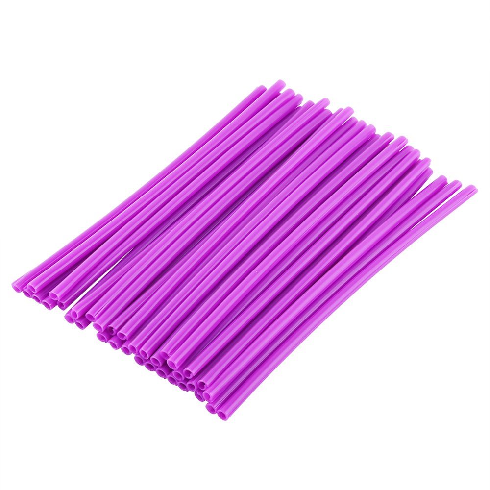36 pcs Universal Wheel Spoke Skins, Spoke Covers Trim Wrap Cover Decoration for Motorcycle Motocross Pit Dirt Bike(Purple)