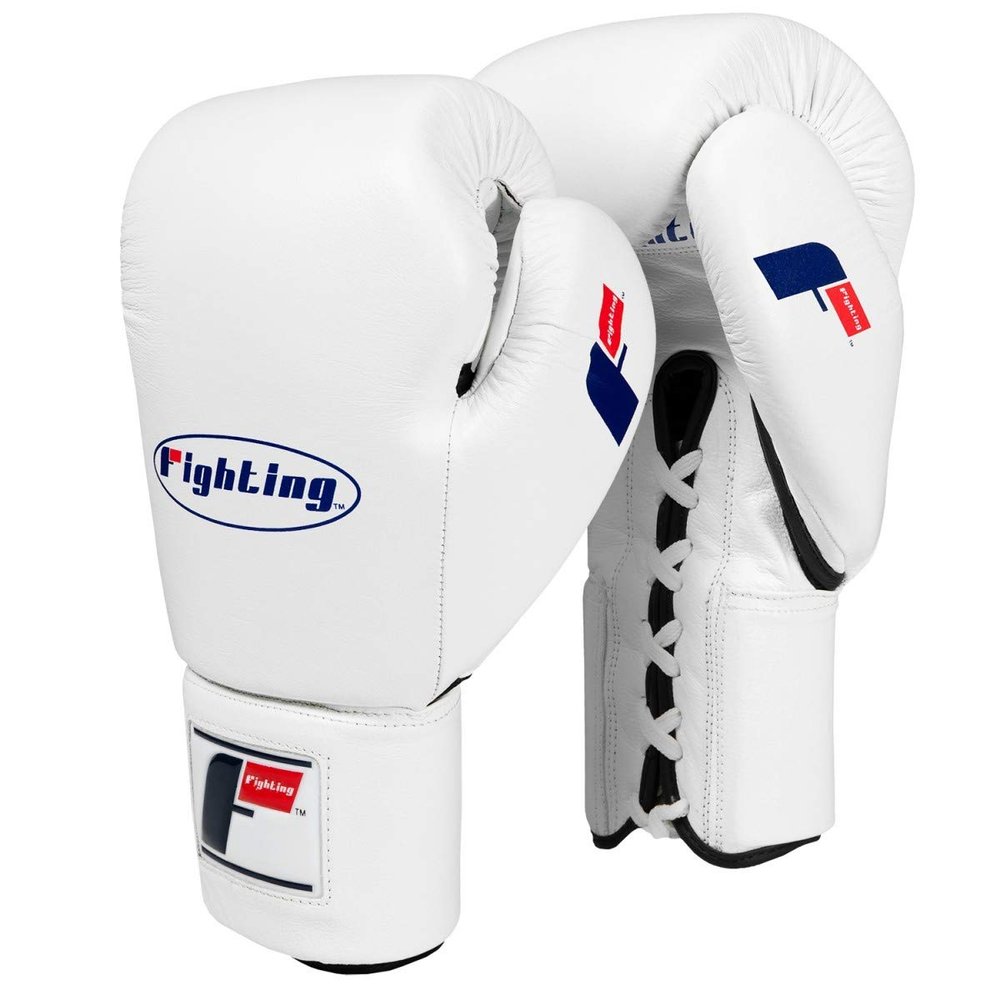 Fighting Sports Fury Professional Lace Training Gloves, White, 18 oz