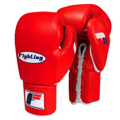 Fighting Sports Fury Professional Lace Training Gloves, Red, 12 oz