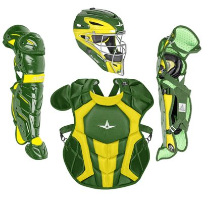 All-Star S7 Axis for Ages 12-16, 15.5" - Baseball Catching Equipment Kit, Meets NOCSAE Standard - Dark Green, Gold