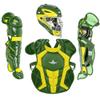 All-Star S7 Axis for Ages 12-16, 15.5" - Baseball Catching Equipment Kit, Meets NOCSAE Standard - Dark Green, Gold view 1