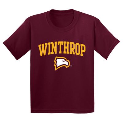 UGP Campus Apparel YS03 - Winthrop Eagles Arch Logo Youth T Shirt - Large - Maroon