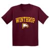 UGP Campus Apparel YS03 - Winthrop Eagles Arch Logo Youth T Shirt - Large - Maroon view 1