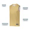 Augusta Sportswear Youth Reversible Two-Color Jersey, Vegas Gold/White, M view 3