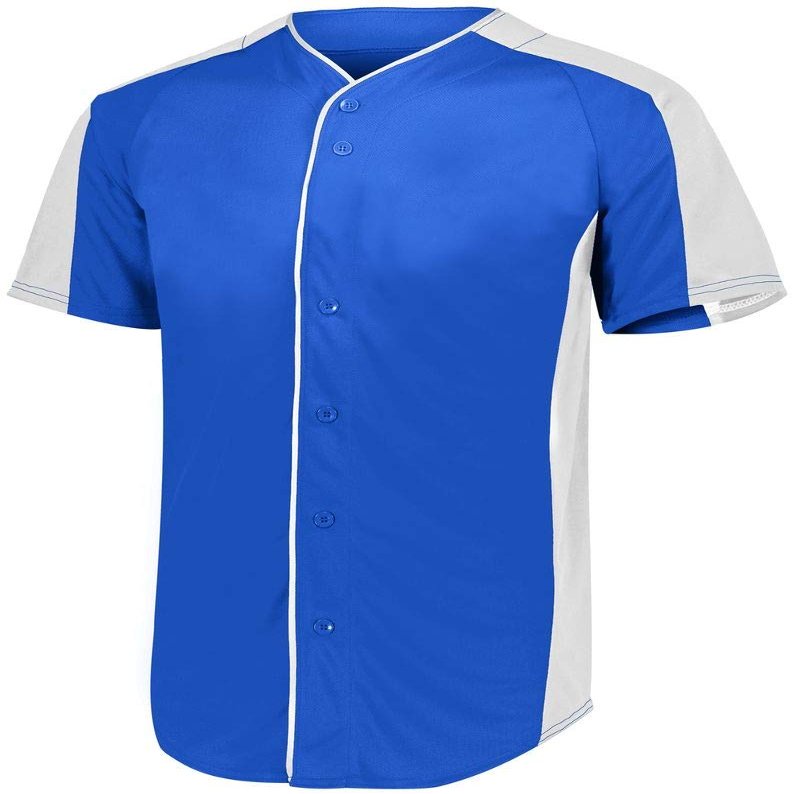 Augusta Sportswear Youth Full-Button Baseball Jersey S ROYAL/ WHITE