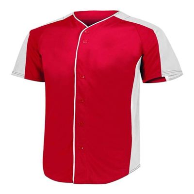 Augusta Sportswear Youth Full-Button Baseball Jersey M RED/ WHITE