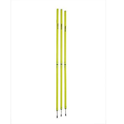Fitness Health FH Speed Training Slalom Poles 5 Ft Set of 3 Agility Football Training Posts - Multi Sport Rugby, Hockey & Skiing