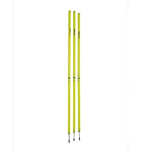 Fitness Health FH Speed Training Slalom Poles 5 Ft Set of 3 Agility Football Training Posts - Multi Sport Rugby, Hockey & Skiing