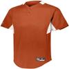Holloway Youth Game7 Two-Button Baseball Jersey Xl Orange/White view 2