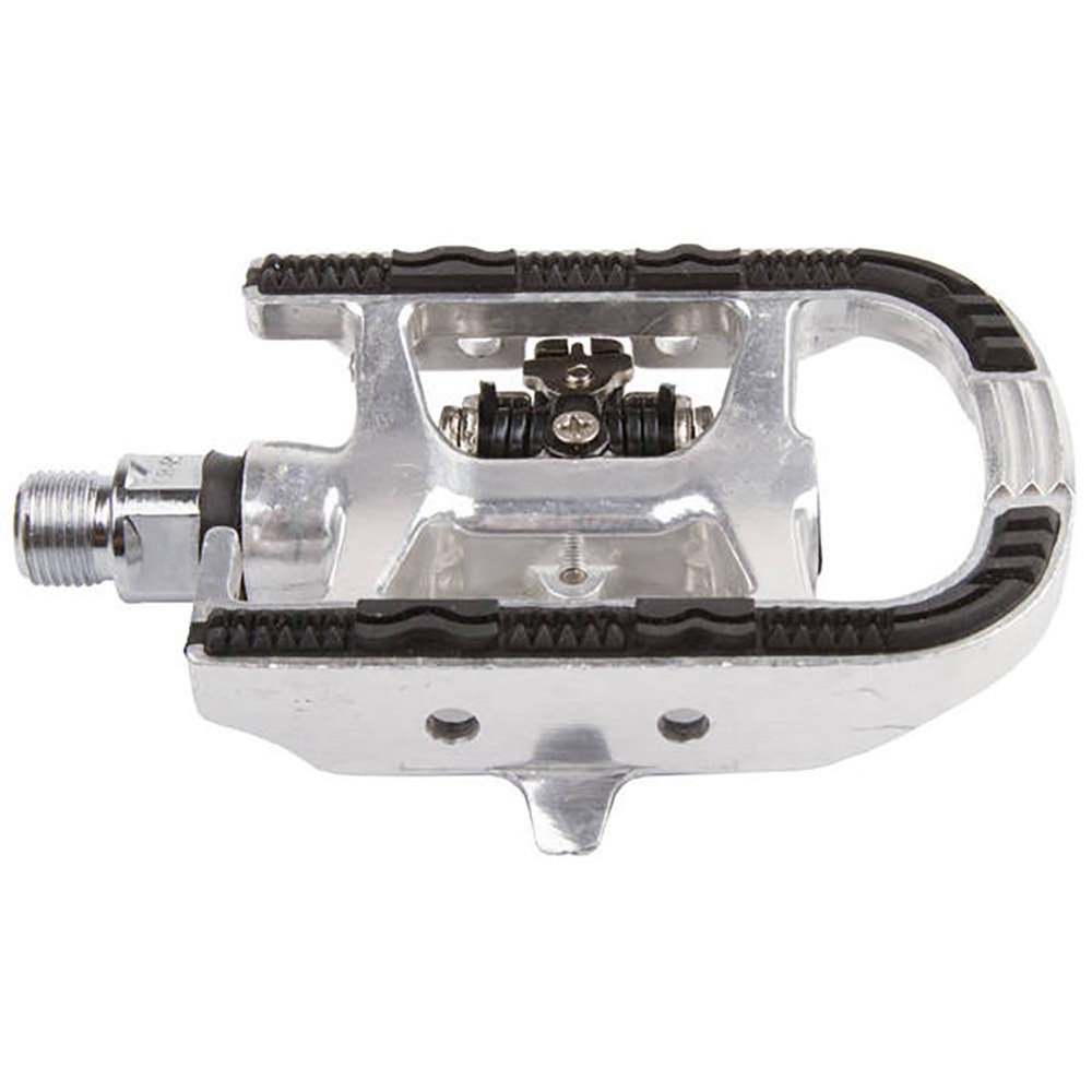 M-Wave Drag-T2 Dual Function Clipless/Flat Pedal, Silver
