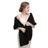 CanB Women's 1920 Faux Fur Stole Bridal Winter Fur Wraps and Shawls Wedding Faux Mink Shrug for Bridesmaids view 1