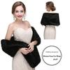 CanB Women's 1920 Faux Fur Stole Bridal Winter Fur Wraps and Shawls Wedding Faux Mink Shrug for Bridesmaids view 2