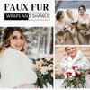 CanB Women's 1920 Faux Fur Stole Bridal Winter Fur Wraps and Shawls Wedding Faux Mink Shrug for Bridesmaids view 3