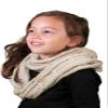 Funky Junque Kids Winter Scarf  Soft Toddler Balaclava, Cozy Baby Neck Warmer, Warm Holiday Wrap, Cute Infinity Scarf for Girls, Scarves for Kids - Beige view 4