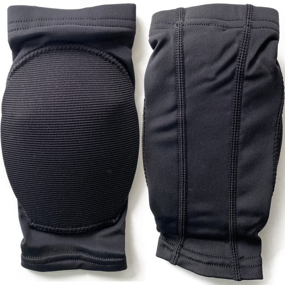 DANCEYOU Dance Knee Pads Hard Sponge Volleyball Knee Brace for Big Kid Teen Adults Football Pole Dancer Workout Knee Protector, black, S