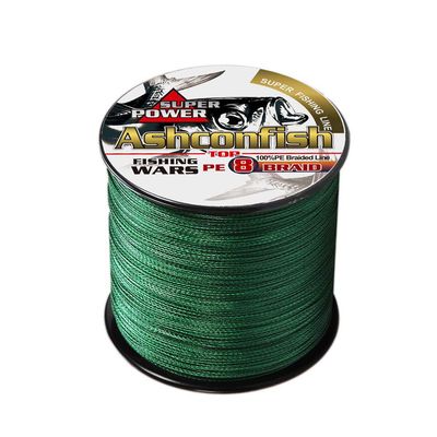 Ashconfish Braided Fishing Line-8 Strands Super Strong Fishing Wire 300M/328Yards 40LB-Abrasion Resistant Braided Lines-Incredible Superline-Zero Stretch-Superfine Diameter-Moss Green