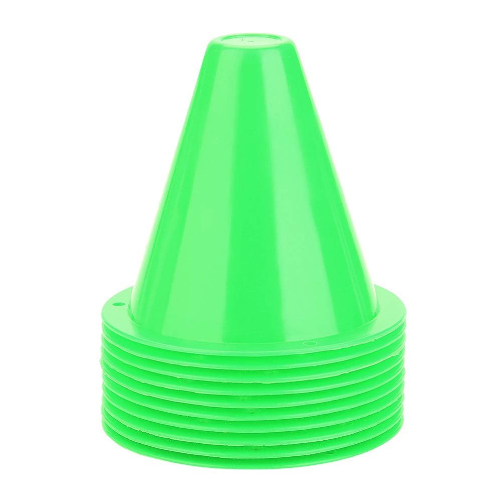 10pcs Football Cones Training Traffic Cones for Training Football(Green)