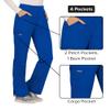 Cherokee Women Scrub Pant with Straight Leg Pull-on Pant Medical Bottom with 4 Pocket & 2-Way Stretch Fabric Plus Size - WW110, 3XL Petite, Royal view 4