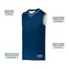 Augusta Sportswear Reversible Two-Color Jersey, Navy/White, M view 3