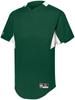 Holloway Youth Game7 Two-Button Baseball Jersey S Forest/White view 2