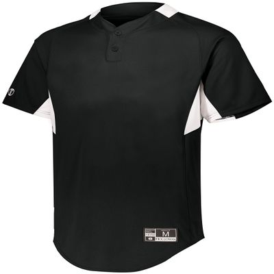 Holloway Game7 Two-Button Baseball Jersey 2Xl Black/White