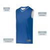 Augusta Sportswear Youth Reversible Two-Color Jersey, Royal/White, L view 3