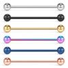 14G Industrial Barbell Cartilage Earring Body Piercing Jewelry 38mm (Black) view 1