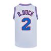 Mens Basketball Jersey #2 D Duck 90s Moive Space Shirts (White, XX-Large) view 1