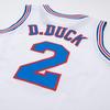 Mens Basketball Jersey #2 D Duck 90s Moive Space Shirts (White, XX-Large) view 2