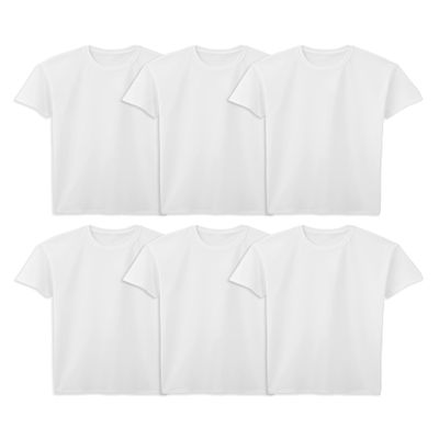 Fruit of the Loom Men's 3XL Eversoft Cotton Stay Tucked V-Neck T-Shirt, Tall Man-6 Pack White