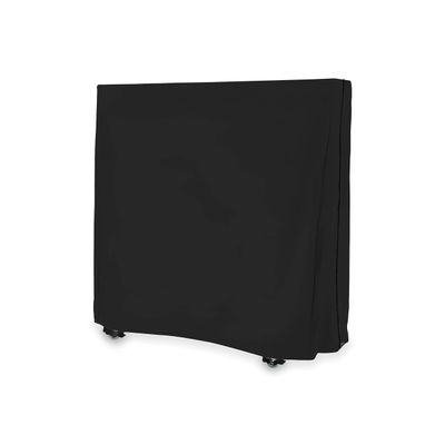 Ping Pong Table Cover for Indoor / Outdoor - Waterproof & UV Resistant Table Tennis Cover 12 Oz PVC Heavy Duty Fabric with Air Pockets & Drawstring for Snug Fit to With Stand Winds & Storms (Black)