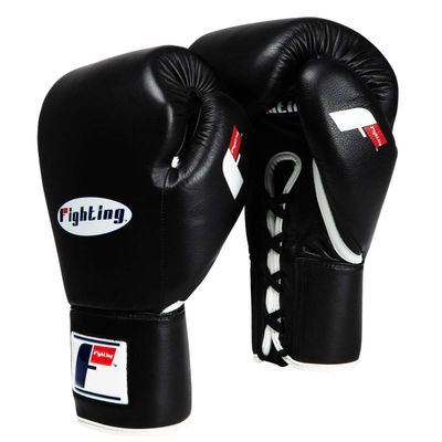 Fighting Sports Fury Professional Lace Training Gloves, Black, 14 oz